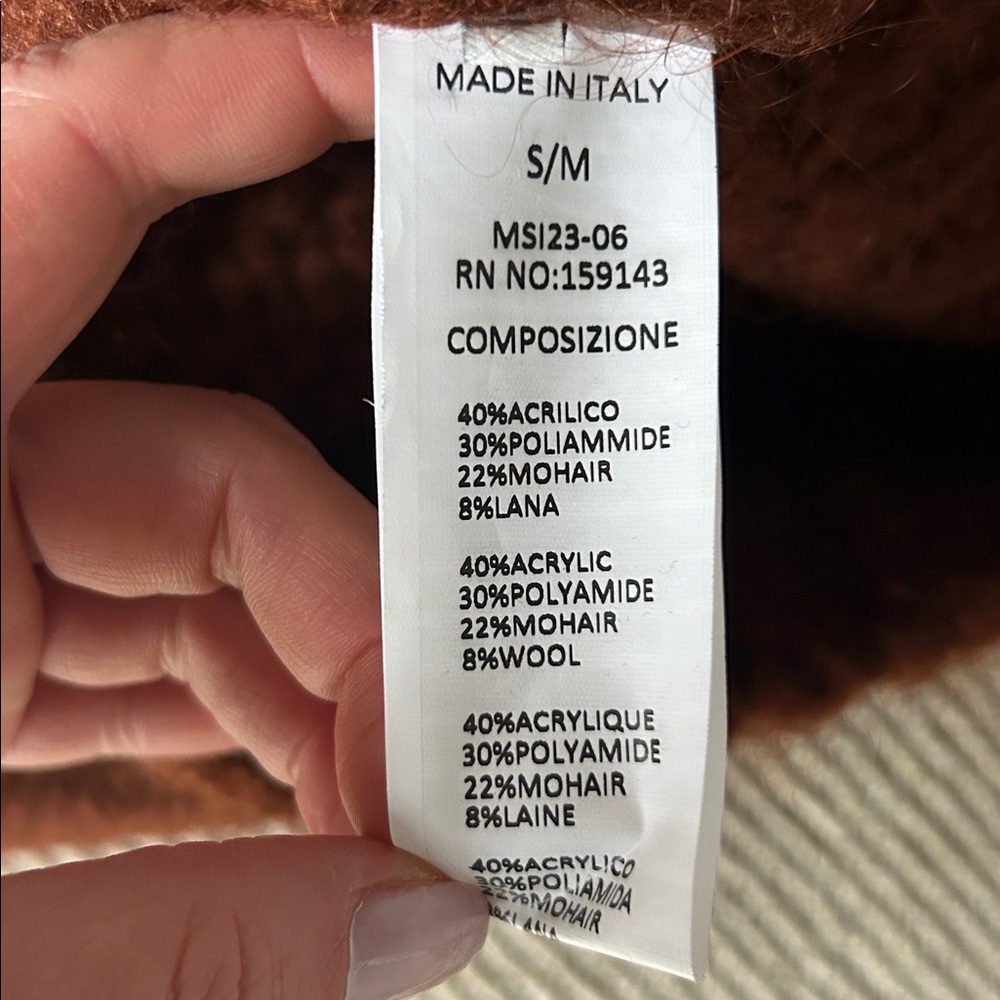 FRNCH Paris La Petite Maille Rich Brown Turtleneck Sweater - Picture 3 of 3